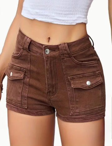 Hot High Waist Pockets Denim Shorts DP25B680