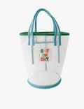 Cute Color Contrast  Mesh Storage Bucket Bag 8BW6BOB91T