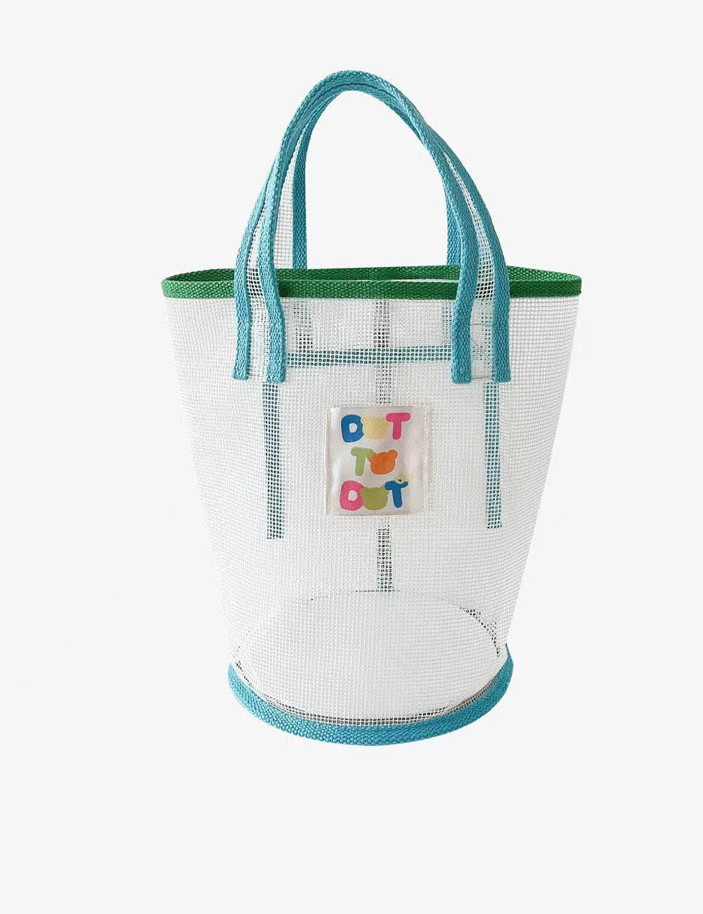 Cute Color Contrast  Mesh Storage Bucket Bag 8BW6BOB91T