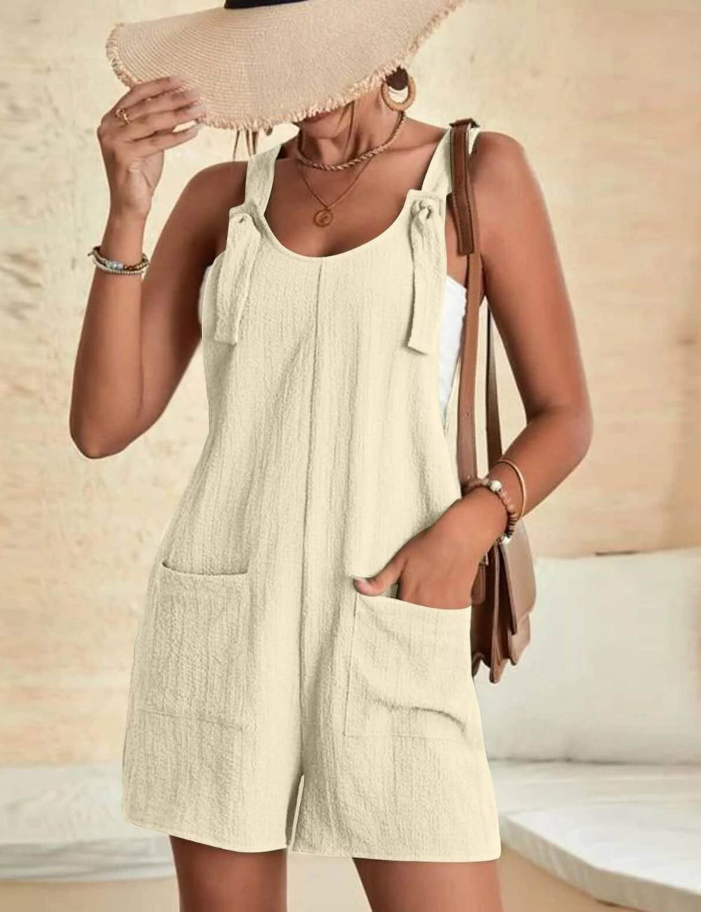 Solid Pocket Jumpsuit - DippedShop Wholesale - #7763