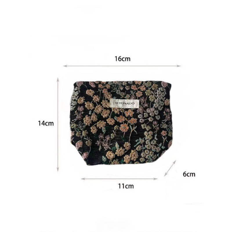 Retro Floral Embroidery Portable Makeup Bag MK2BW6W10BOB404