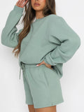 Solid Sweatshirt Short Set - DippedShop Wholesale - #6355