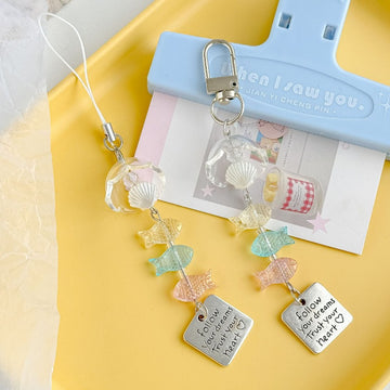 Cute Beaded Fish Wind Chime Bag Charm DP25C910