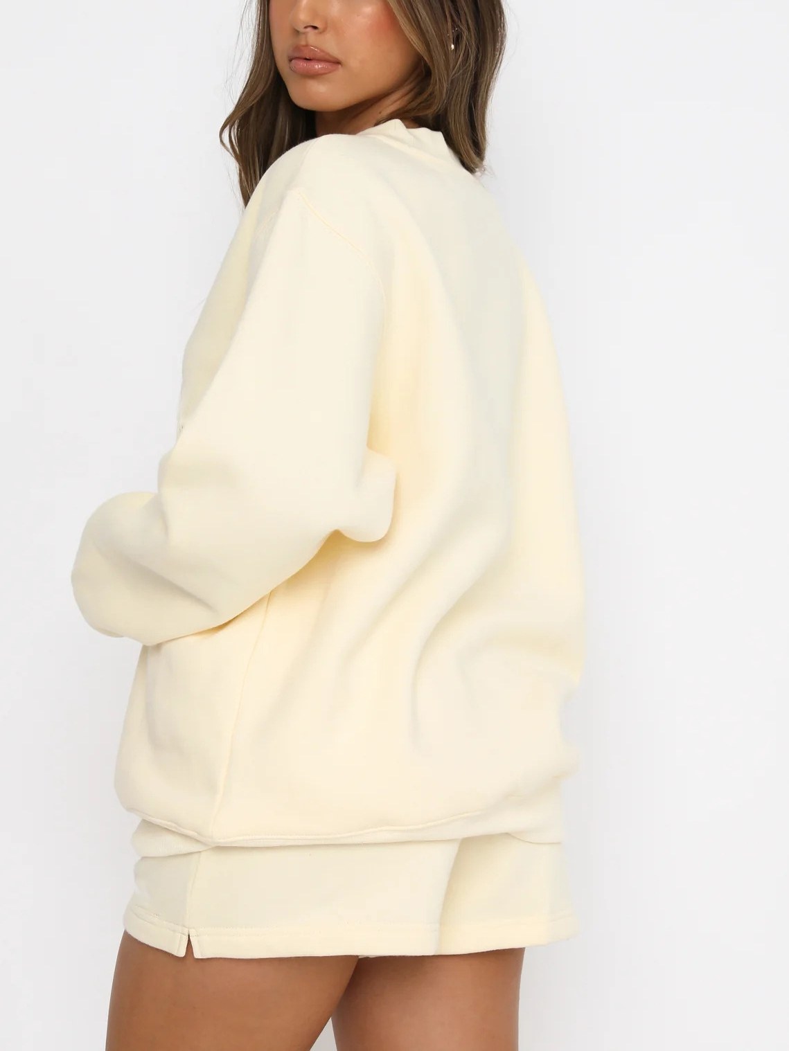 Solid Sweatshirt Short Set - DippedShop Wholesale - #9747
