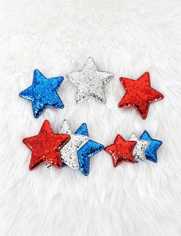 Exquisite Solid Color Sequin Star Hair Clip 8AS6HCP72L