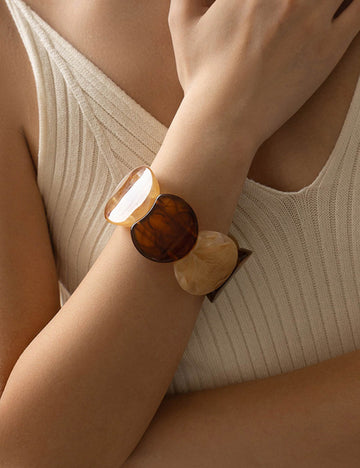 Trendy Irregular Texture Acrylic Bangle Bracelet DP25E767