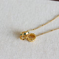 Gold Plated CZ Chain Necklace - DippedShop Wholesale - #6659