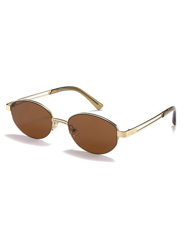 Vintage Metal Oval Sunglasses - DippedShop Wholesale - #4835