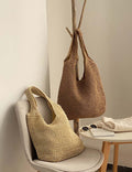 Woven Straw Shoulder Bag - DippedShop Wholesale - #6131