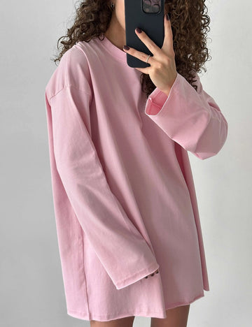 Solid Color Casual Oversize Classic T-Shirt DP25A669