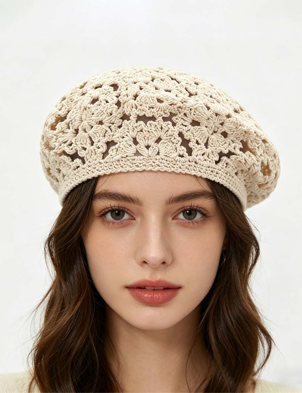 Handmade Crochet Beret Hat - DippedShop Wholesale - #1939