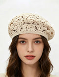 Handmade Crochet Hollow Out Knit Beret Hat MK2CK6W6HAT66