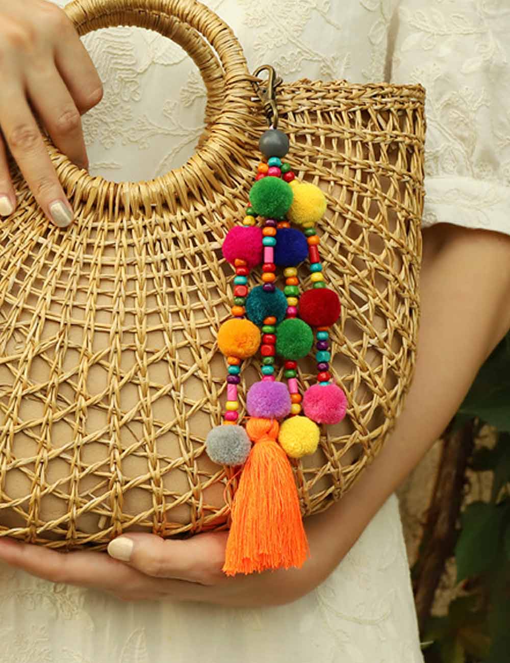 Vintage Bohemian Pom-Pom Tassel Bag Charm DP25E491