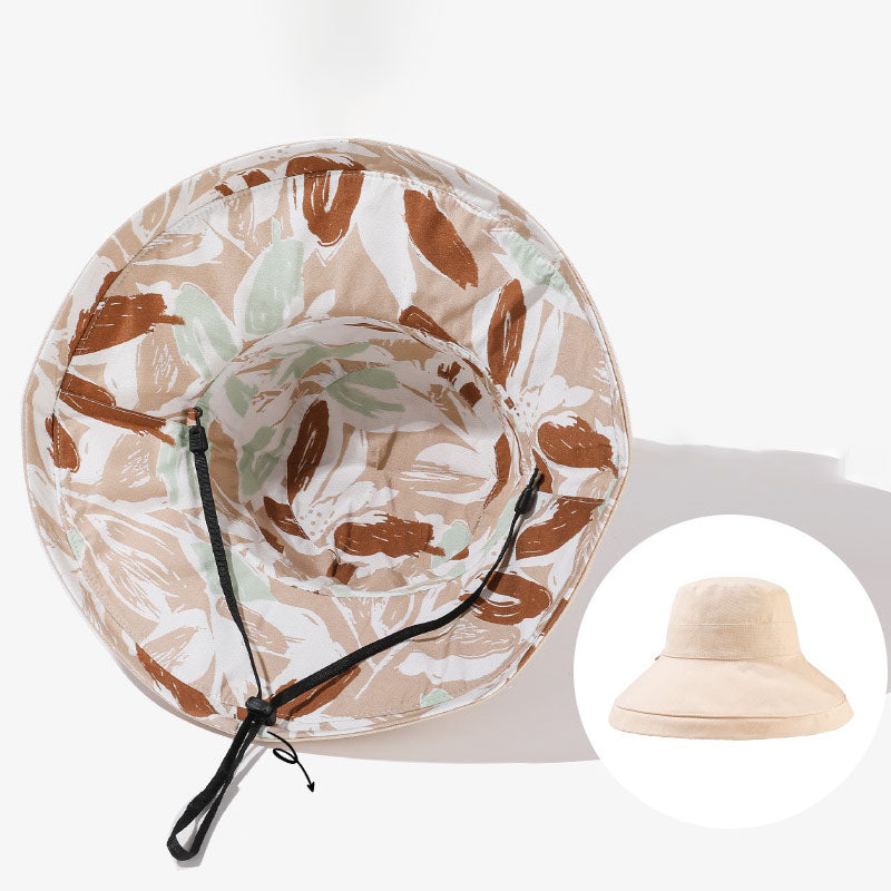 Casual Reversible Floral Print Wide Brim Bucket Hat 8BK6HAT163T