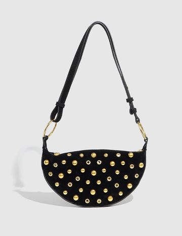 Trendy Studded Polka Dot Shoulder Bag DP25E454