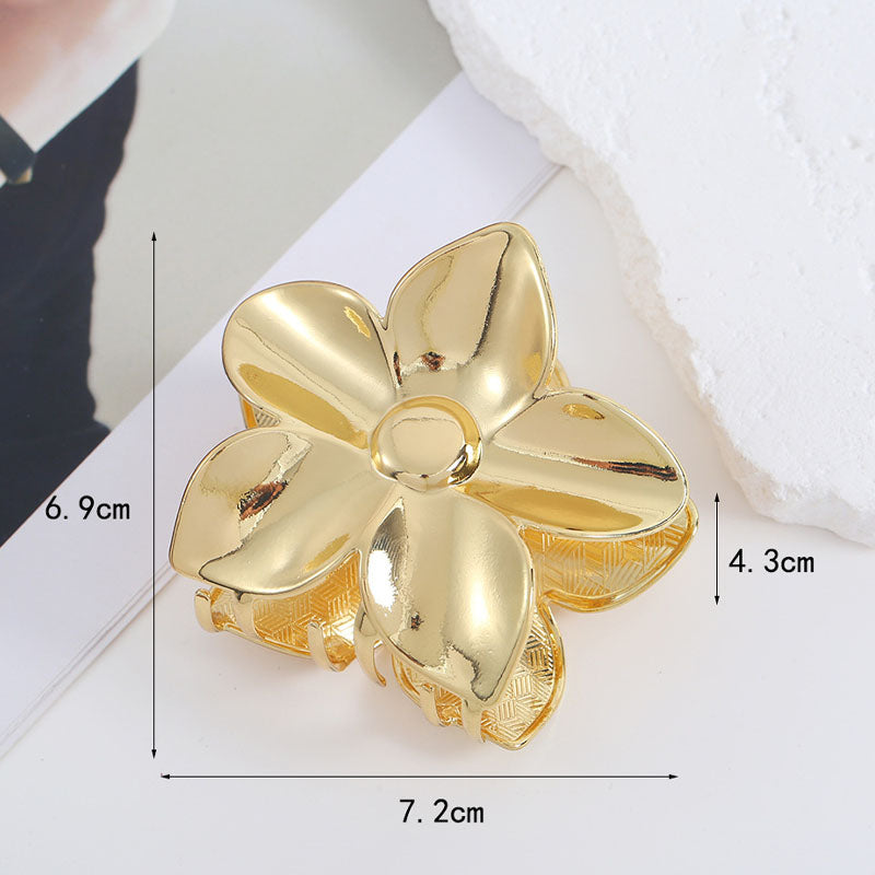Fashion Gold Plated Plumeria Flower Hair Clip MK2MBEP6W6HCP368