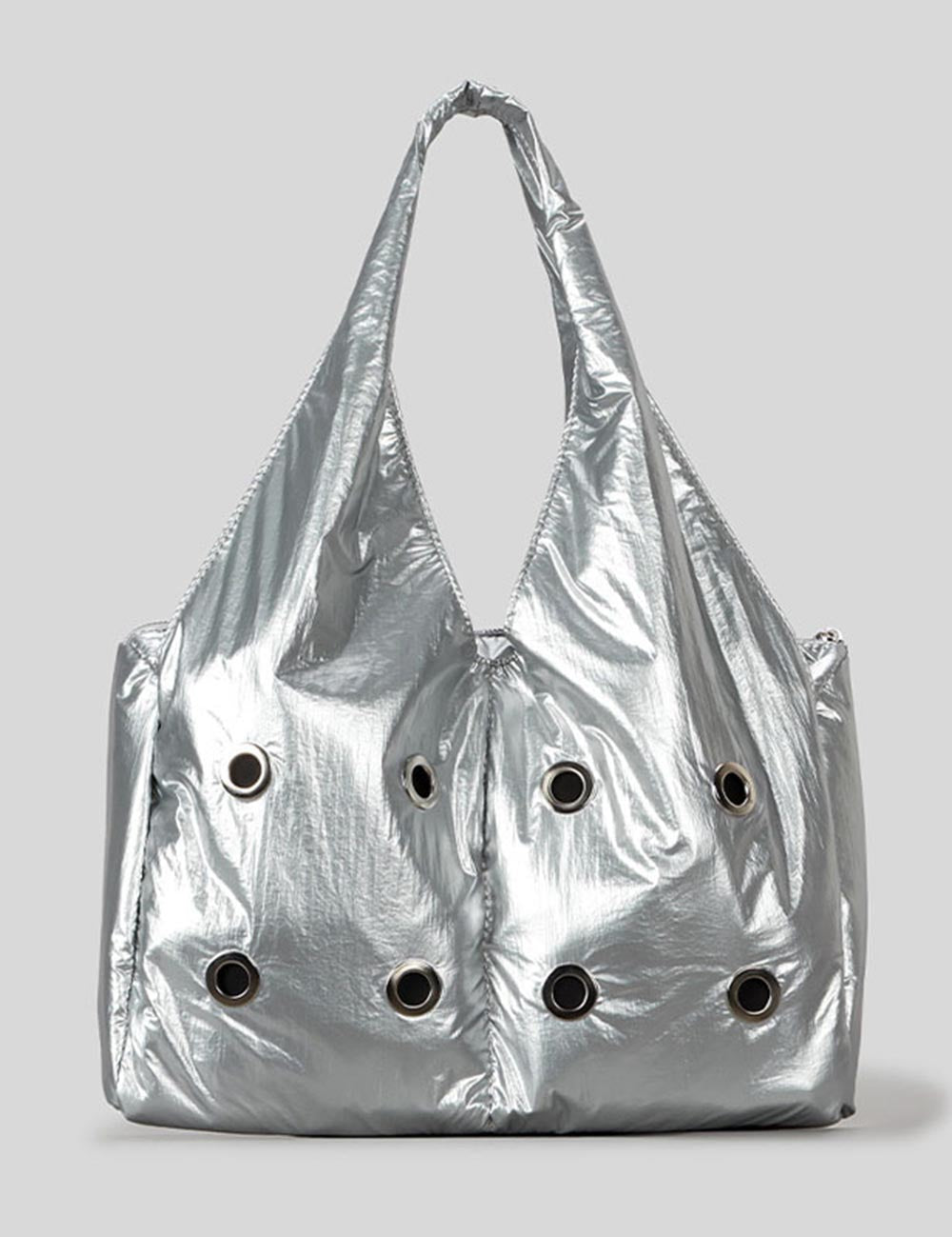 Hollow Studded Solid Large Capacity Shoulder Bag DP25G646