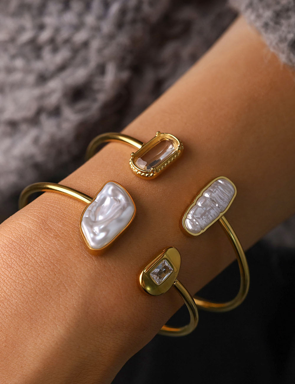 Minimalist Gold Plated Irregul - DippedShop Wholesale - #8883