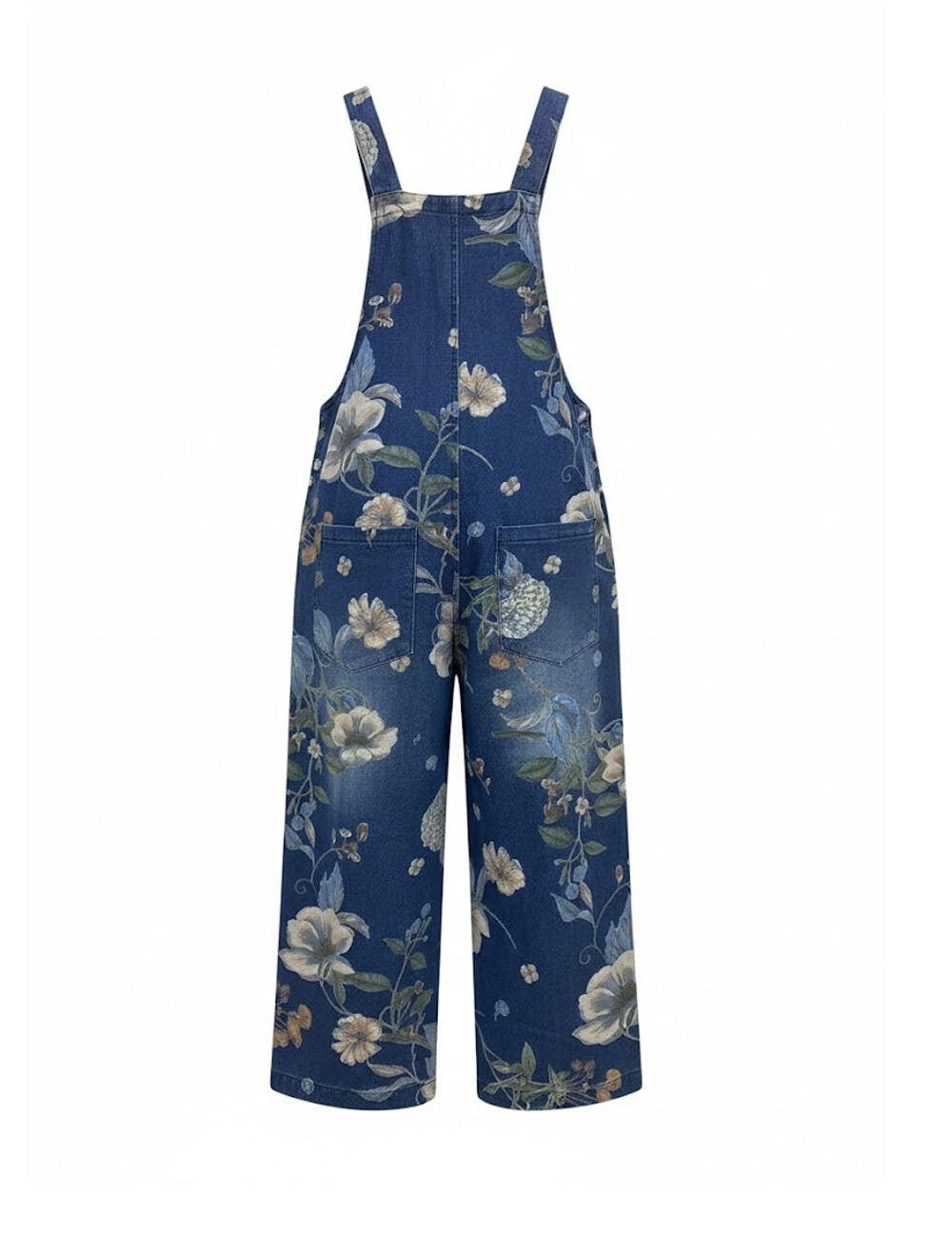 Floral Denim Bib Overalls - DippedShop Wholesale - #0003