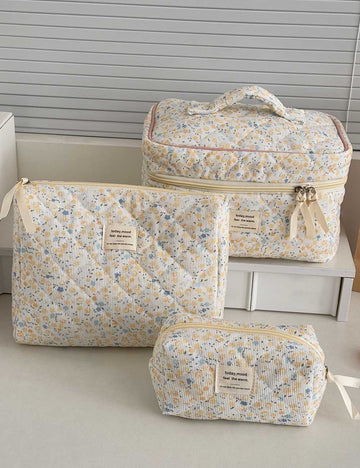 Floral Cosmetic Bag - DippedShop Wholesale - #8819