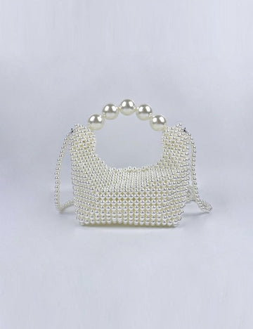Handmade Pearl Beaded Evening Purse - DippedShop Wholesale - #4387