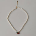 Retro Pearl Cherry Choker - DippedShop Wholesale - #1443