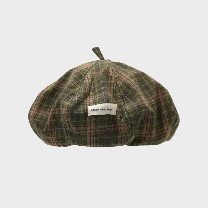 Classic Plaid Beret Hat - DippedShop Wholesale - #3155