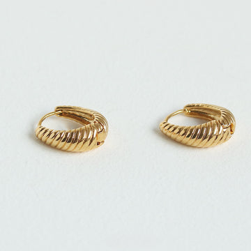 Simple Croissant Vintage Hoop Earrings DPJE1856