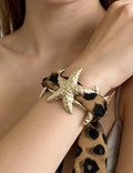 Retro Leopard Print Open Cuff - DippedShop Wholesale - #4003