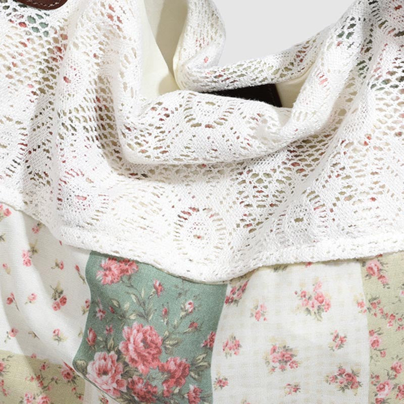 Floral Patchwork Lace Tote - DippedShop Wholesale - #4371