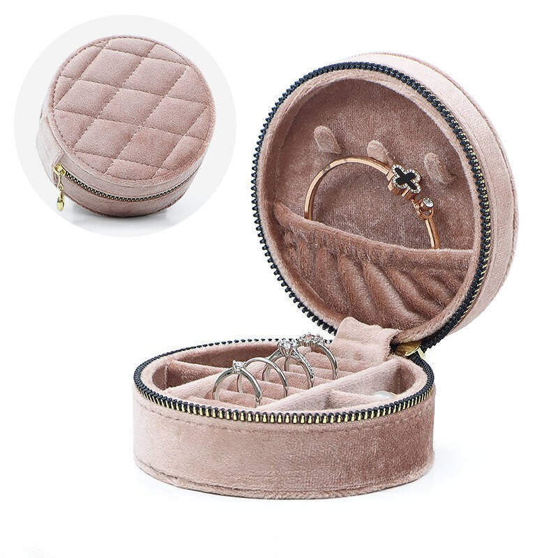 Trendy Solid Color Round Shape Ring Box 8CW6BOB292L