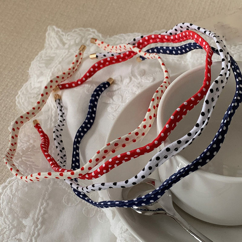 Skinny Polka Dot Hair Band - DippedShop Wholesale - #3171