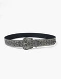 Fashion Floral Embossed Studded Leather Belt MK2LEEP6W6JBT37