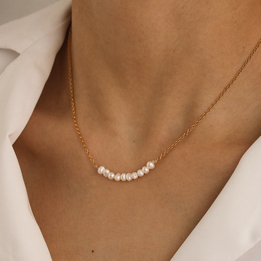 Elegant Pearl Beaded chain Necklaces DPJN2003