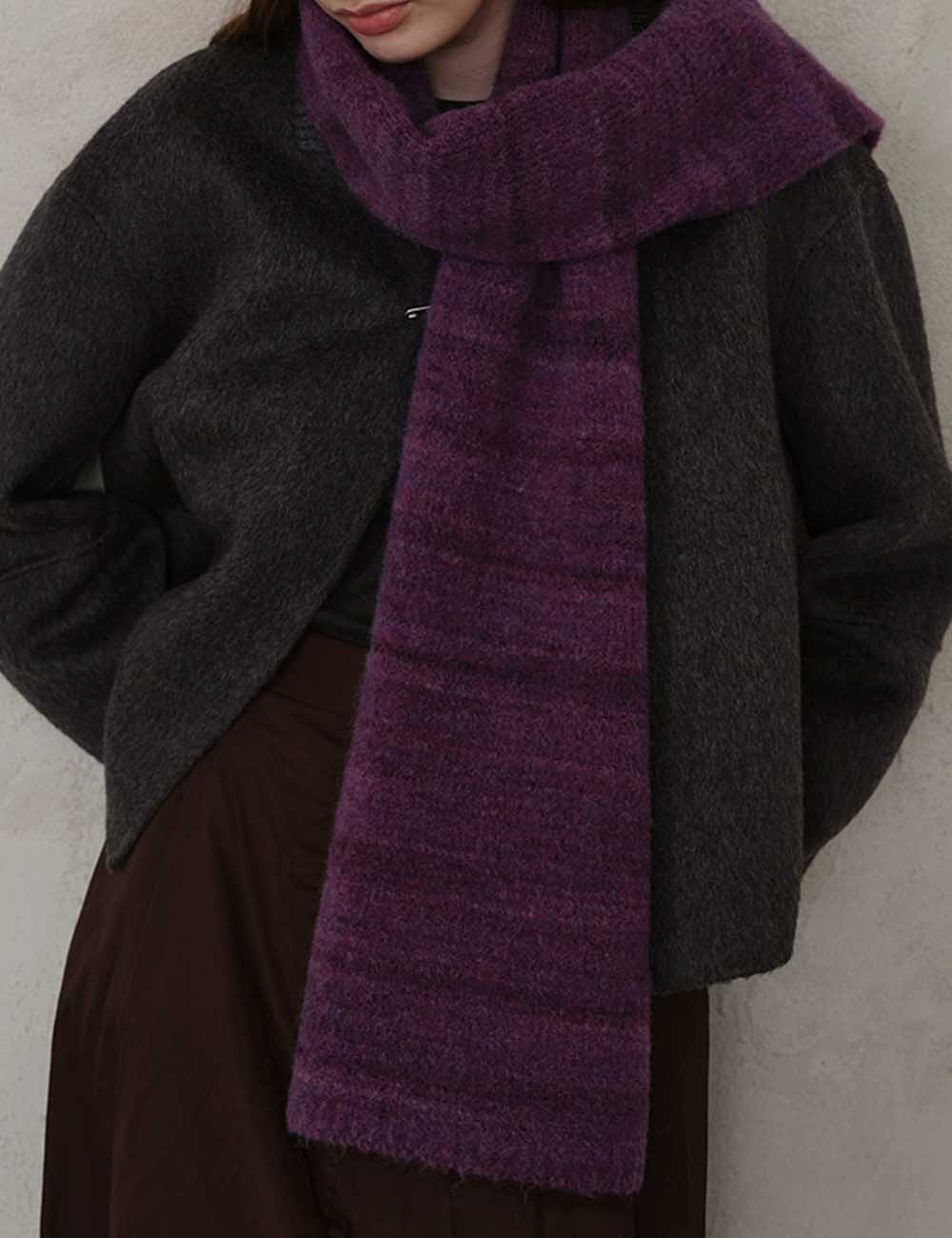 Vintage Winter Wool Blend Knit Warm Scarf DP25F629