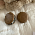 Minimalist Wood Grain Round Fold Makeup Mirror MK2PPFN6CT5MR48
