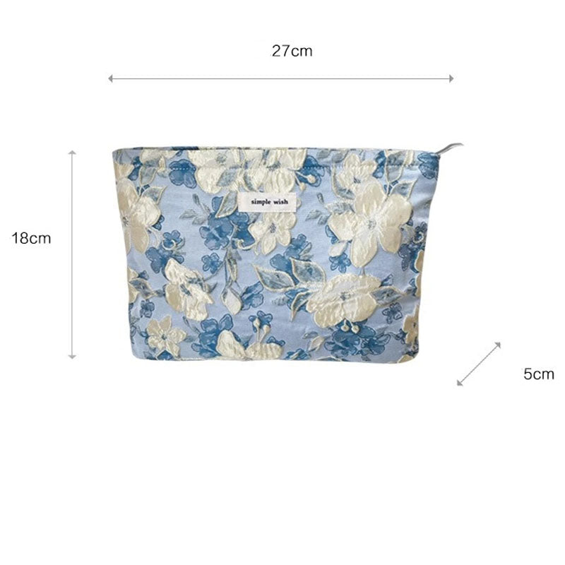 Flower Embossed Makeup Bag - DippedShop Wholesale - #1107