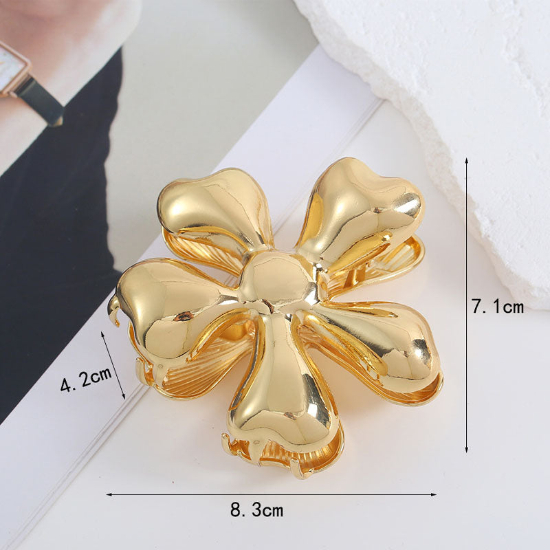 Fashion Gold Plated Plumeria Flower Hair Clip MK2MBEP6W6HCP368