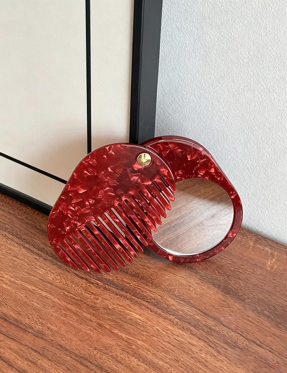 Oval Solid Color Acetate Hair Combs MK2PPM6CT5CB48