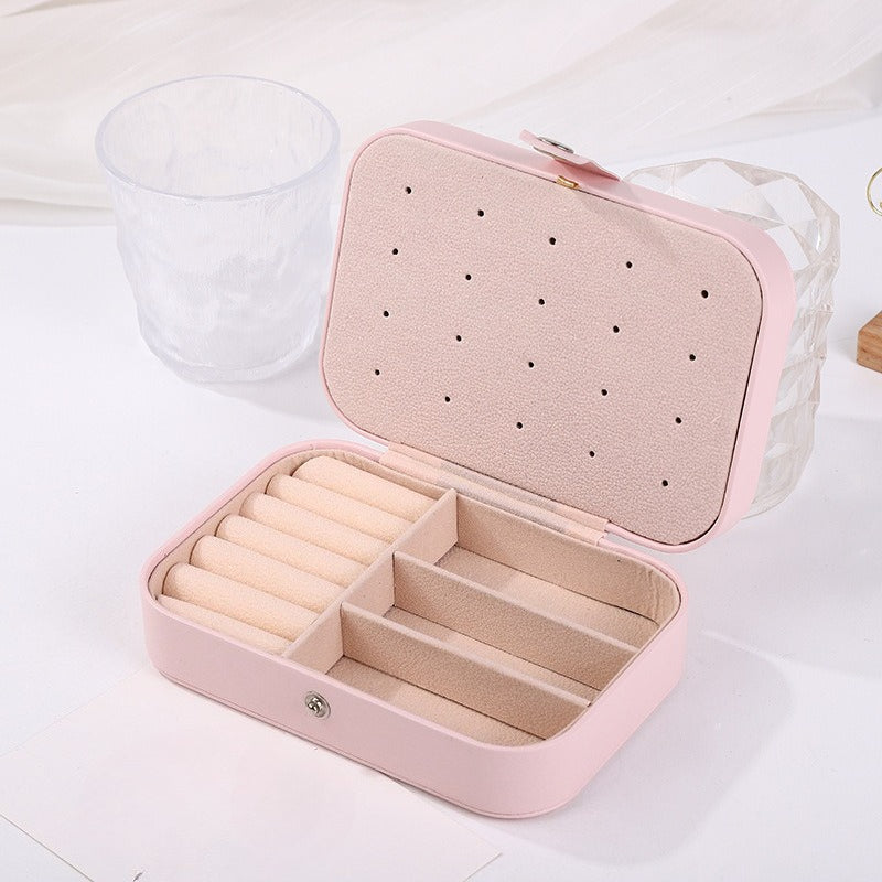 Trendy Solid Color Large Capacity Jewelry Case 8CW6BOB294L