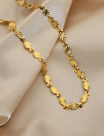 Gold Simple Vintage Necklace DPJN0816