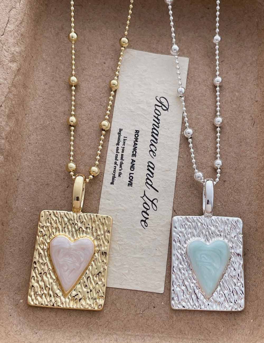 Gold Plated Heart Pendant Necklace - DippedShop Wholesale - #5667