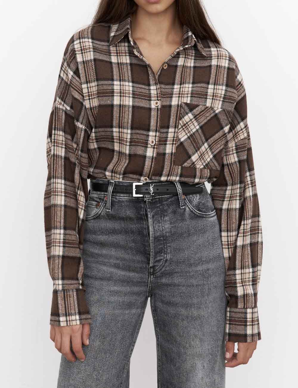Casual Lapel Collar Long Sleeve Shirt DP25F517