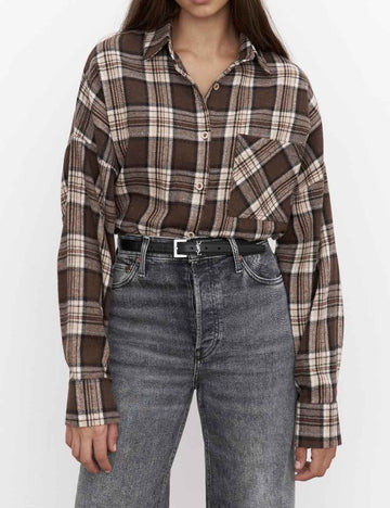 Casual Lapel Collar Long Sleeve Shirt DP25F517