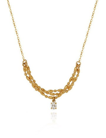 Trendy Zircon Twisted Chain Necklace DP25E808