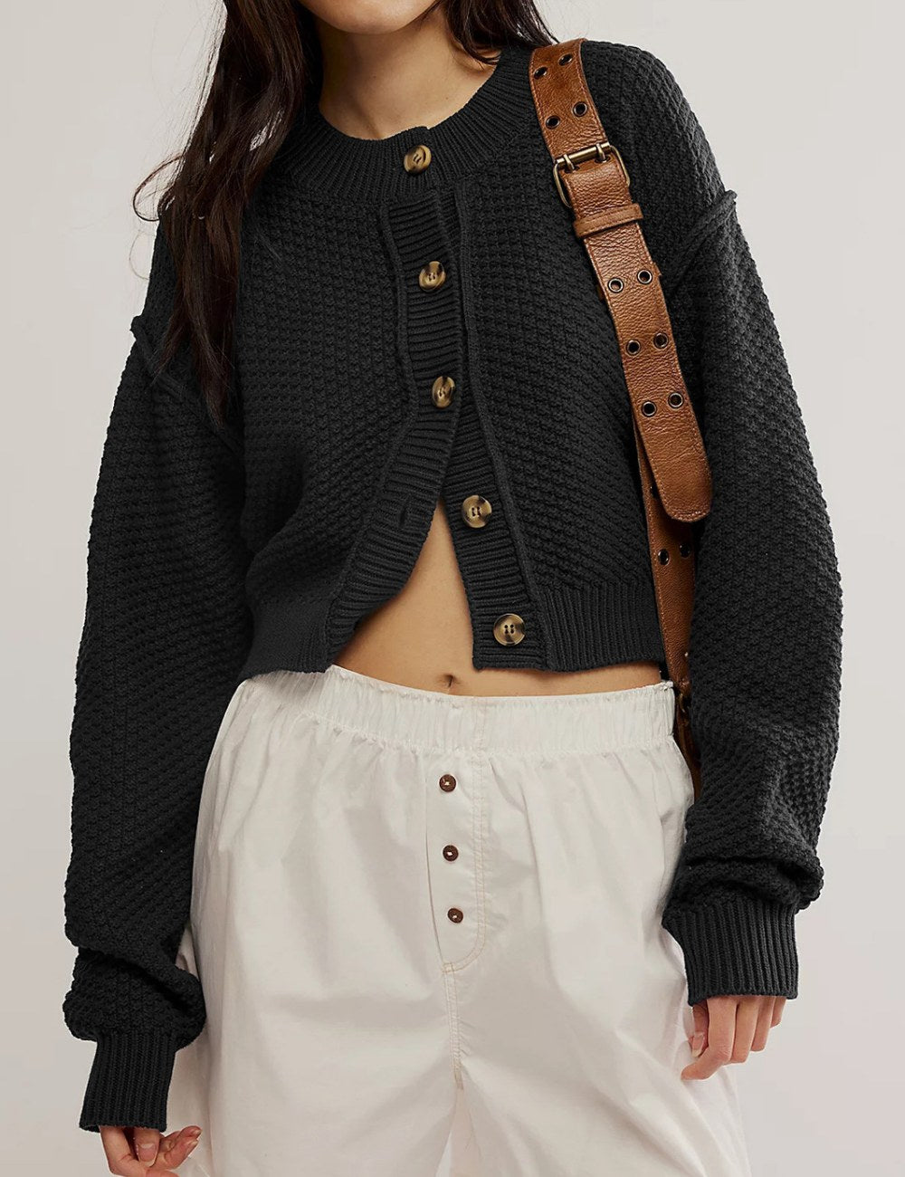 Loose Button Knit Cardigan - DippedShop Wholesale - #8995