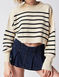 Solid Round Neck Sweater - DippedShop Wholesale - #4659