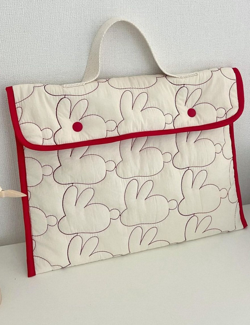 Embroidered Rabbit Pattern Laptop Ipad Bag DPB2922