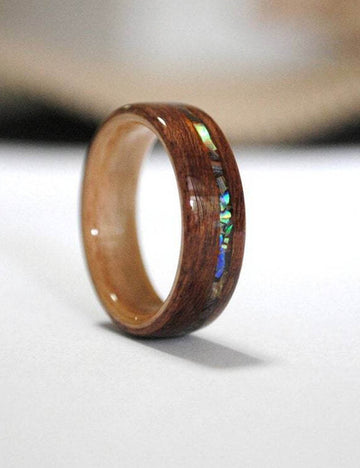 Handmade Natural Wooden Band Ring DP25F772