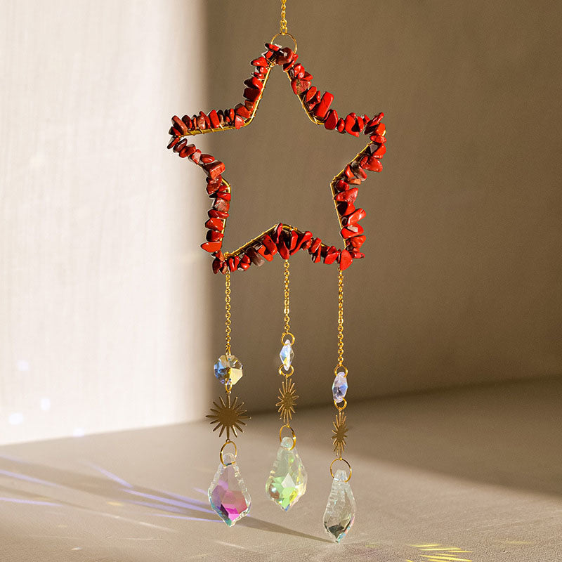 Star Crystal Suncatcher Pendant - DippedShop Wholesale - #7555